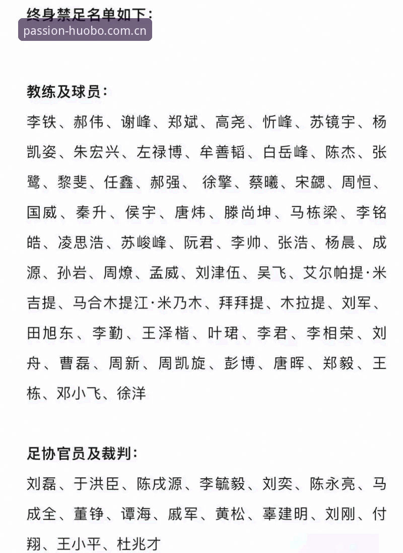 中国足球禁足风暴深度解读：65人名单背后的行业乱象